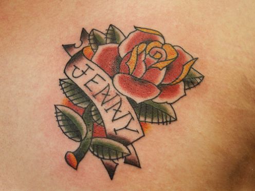 TRIBAL TATTOO WITH SMALL SKULL (left shoulder) Here 
