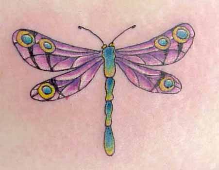 Dragonfly tattoos are symbolic of independence, freedom and beauty.