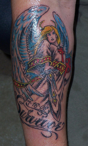 Alpha And Omega Tattoos. Portrait Tattoos. guardian