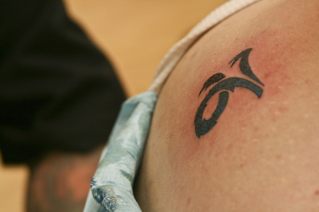 tattoos capricorn tribal on back